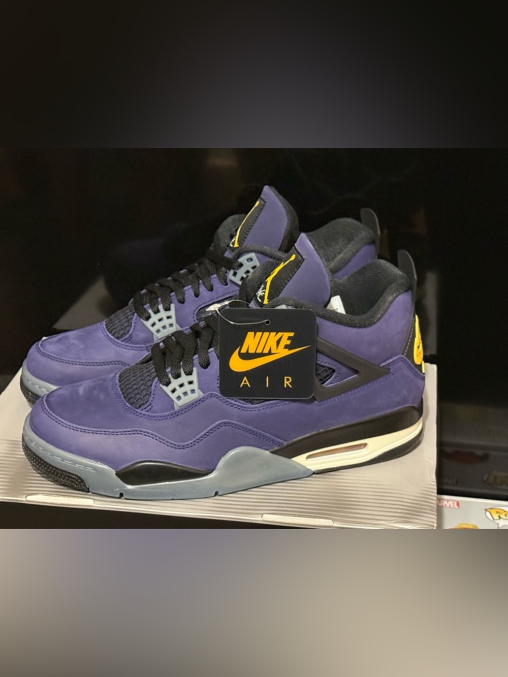 Size 11 - Air Jordan 4 Retro Lakers-Brand new with box
